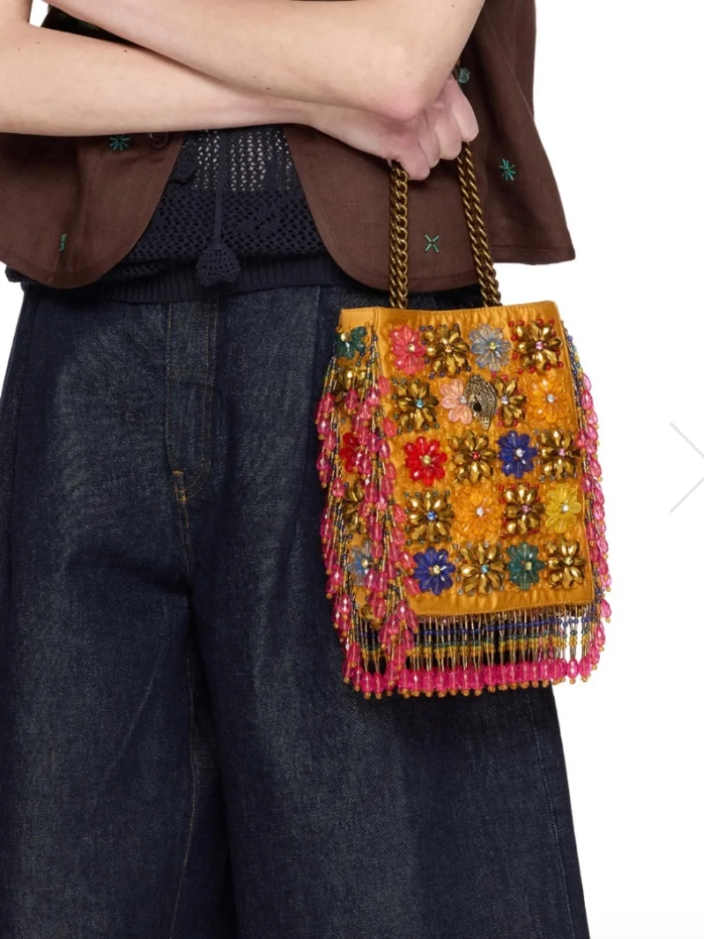 Kurt Geiger London Beaded & Jeweled Mini Bag & Dustbag